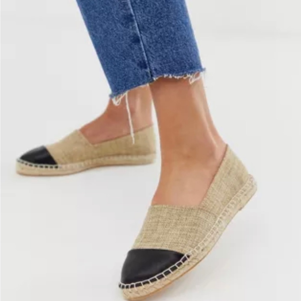 ISO London Rebel ASOS cap toe espadrille natural, US 8